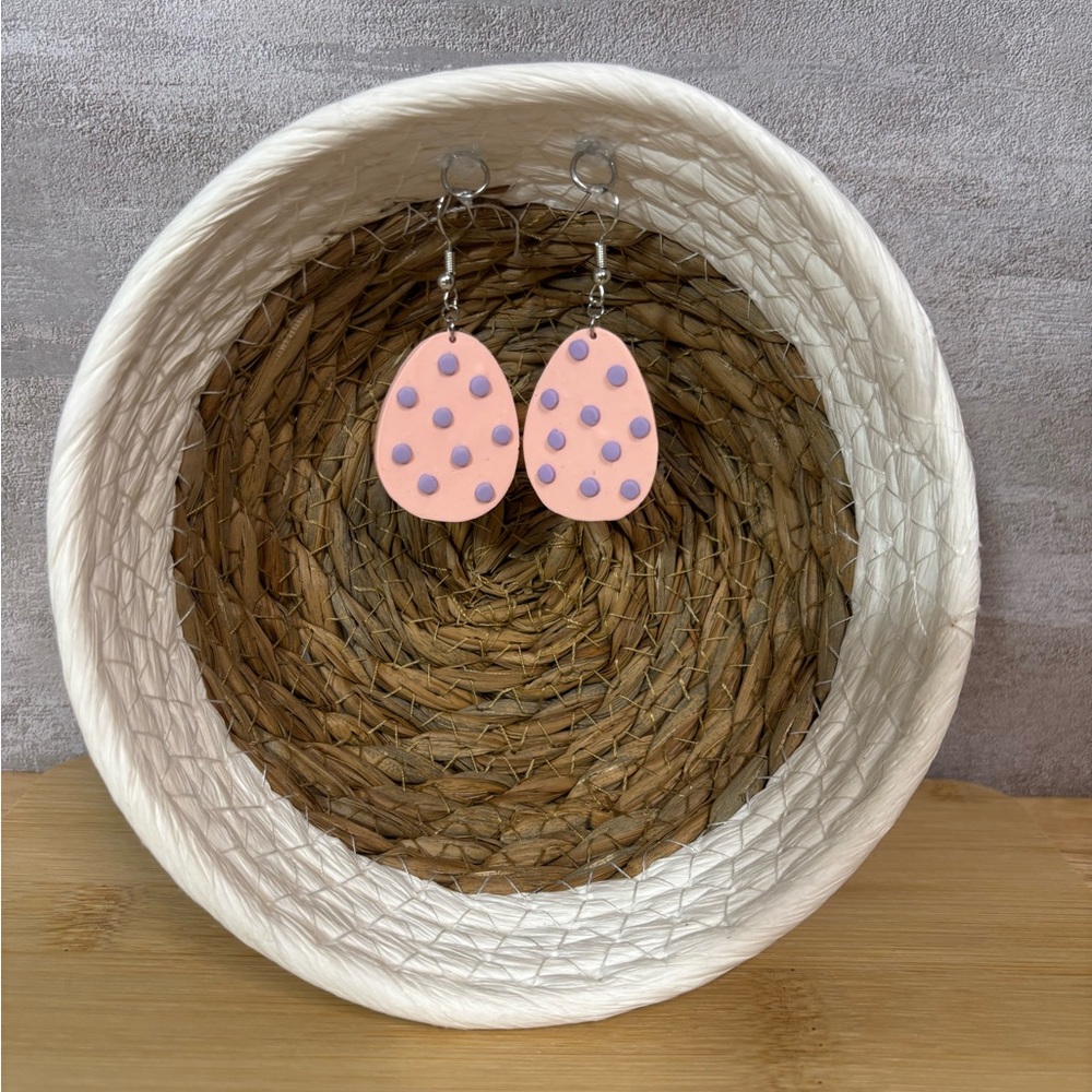 Pink Polka Dot Earrings